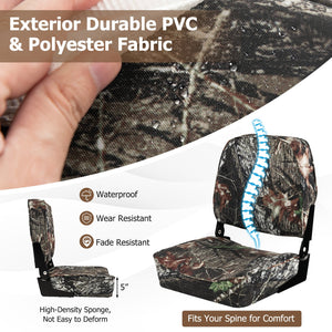 2-Piece Folding Boat Seat Set with Sponge Padding-Camouflage view 7