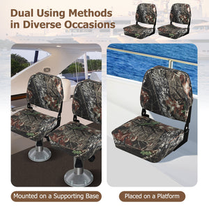 2-Piece Folding Boat Seat Set with Sponge Padding-Camouflage view 8