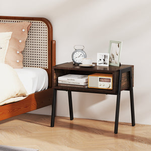 2 Pieces Stackable Night Stand Bedside End Table Set view 2