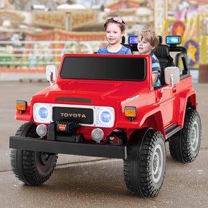 12V 2-Seat Licensed Kids Ride On Toyota FJ40 Car with 2.4G Remote Control-Red view 2