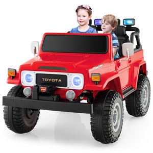 12V 2-Seat Licensed Kids Ride On Toyota FJ40 Car with 2.4G Remote Control-Red view 7