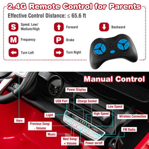 12V 2-Seat Licensed Kids Ride On Toyota FJ40 Car with 2.4G Remote Control-Red view 9
