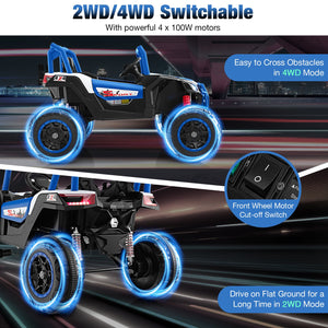 2-Seater Kids Ride on UTV with 2.4G Remote Control for over 3 Years Old Children-Navy view 7
