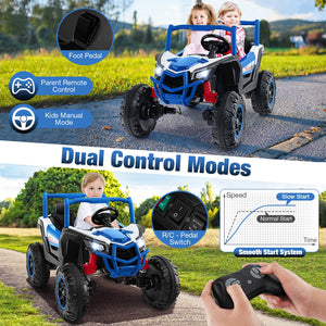 2-Seater Kids Ride on UTV with 2.4G Remote Control for over 3 Years Old Children-Navy view 8