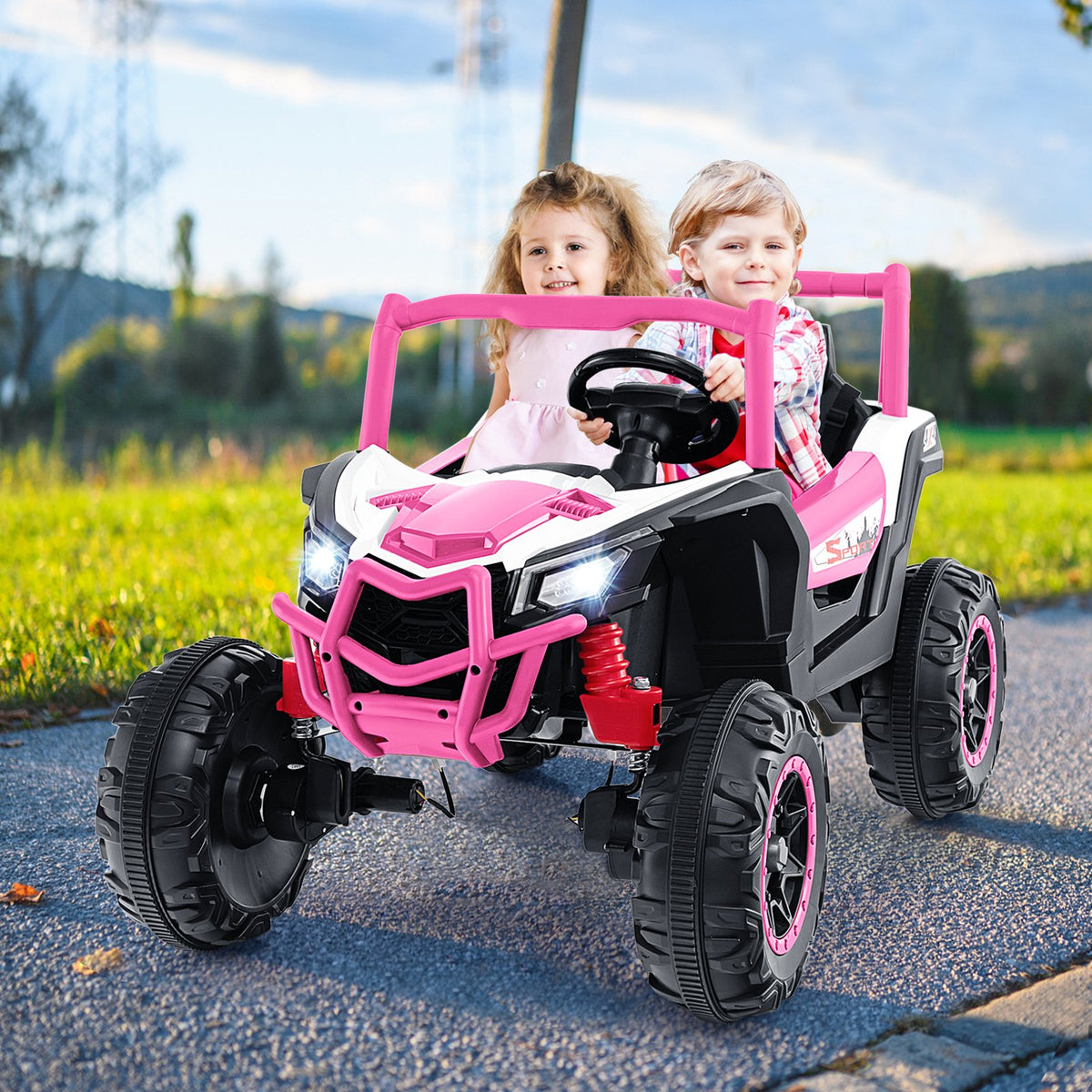 2-Seater Kids Ride on UTV with 2.4G Remote Control for over 3 Years Old Children-Pink view 2