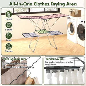 2-Tier Clothes Drying Rack with 33 Drying Rails and Height Adjustable Gullwings view 8