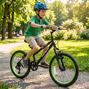 20 Inch Kids Mountain Bike with Adjustable Seat-Black view 2