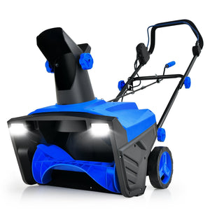 20 Inch 120V 15Amp Electric Snow Thrower, with 180° Rotatable Chute-Blue
