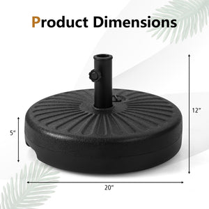 20 Inch Fillable Heavy-Duty Round Umbrella Base Stand view 5