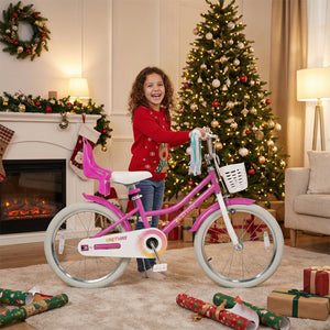 20 Inch Kids Bike with Front Basket and 2 Brake System for 8+ Years Old Rose Red view 5