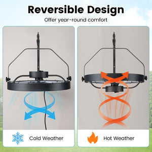 20” Wall Mounted Fan with 3CCT Dimmable LED Light and Timer-Black view 9