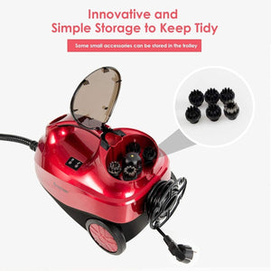 2000W Heavy Duty Multi-purpose Steam Cleaner Mop with Detachable Handheld Unit-Red view 7