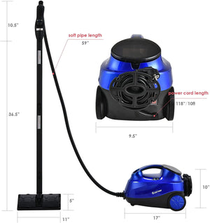 2000W Heavy Duty Multi-purpose Steam Cleaner Mop with Detachable Handheld Unit-Blue view 4