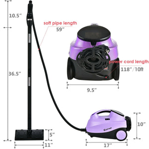 2000W Heavy Duty Multi-purpose Steam Cleaner Mop with Detachable Handheld Unit-Purple view 4