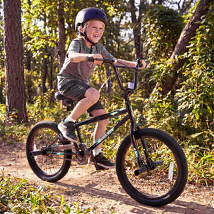 20 Inch Trick Bicycle with 270 Degree Steering and Adjustable Seat for Kids and Teens-Black view 3