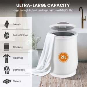 20L Bathroom Towel Warmer with Auto Shut-White view 5