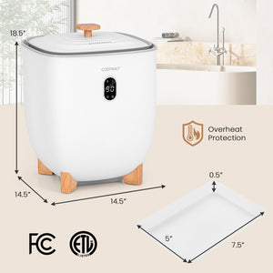 20L Towel Warmer Bucket with PTC Air Heater for Rapid and Even Heating-White view 4