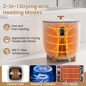 20L Towel Warmer Bucket with PTC Air Heater for Rapid and Even Heating-White view 6