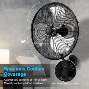 21 Inch 3 Speed Wall Mount Industrial Fan view 8