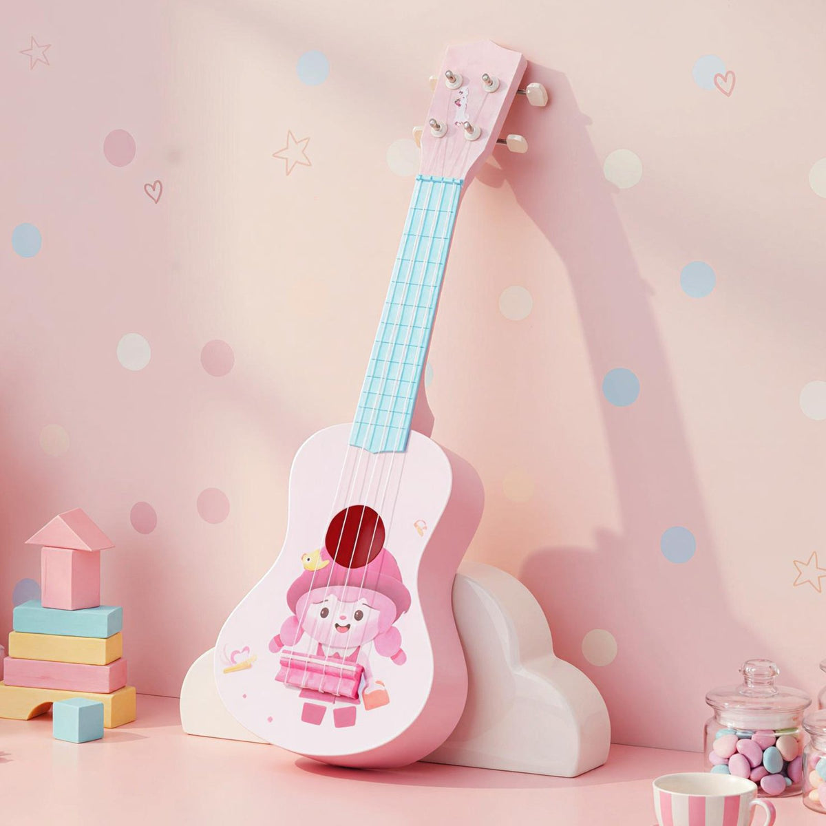 21 Inch Children Mini Ukulele with 4 Nylon Strings and 12 Frets view 2