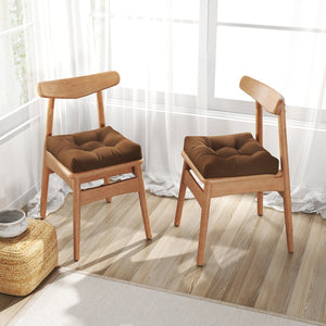 21 Inch x 21 Inch Patio Chair Seat Cushion Pads for Indoor and Outdoor-Coffee view 3