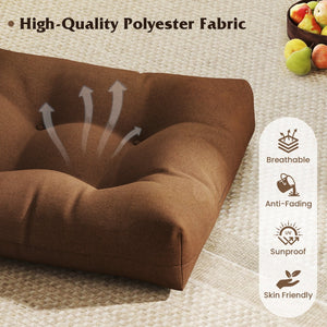 21 Inch x 21 Inch Patio Chair Seat Cushion Pads for Indoor and Outdoor-Coffee view 5