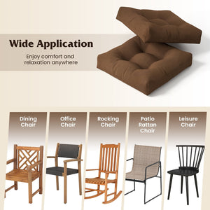 21 Inch x 21 Inch Patio Chair Seat Cushion Pads for Indoor and Outdoor-Coffee view 7