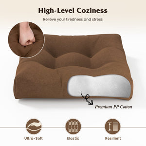 21 Inch x 21 Inch Patio Chair Seat Cushion Pads for Indoor and Outdoor-Coffee view 8