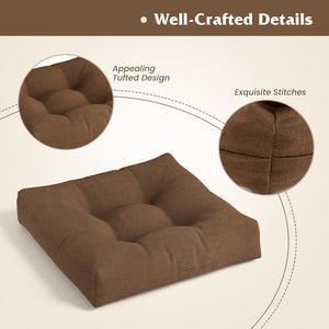 21 Inch x 21 Inch Patio Chair Seat Cushion Pads for Indoor and Outdoor-Coffee view 9