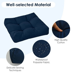 21 Inch x 21 Inch Patio Chair Seat Cushion Pads for Indoor and Outdoor-Navy view 5