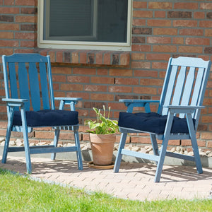 21 Inch x 21 Inch Patio Chair Seat Cushion Pads for Indoor and Outdoor-Navy view 6