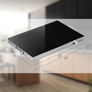 22 x 14 Inch Electric Warming Tray Hot Plate Dish Warmer with Adjustable Temperature view 3