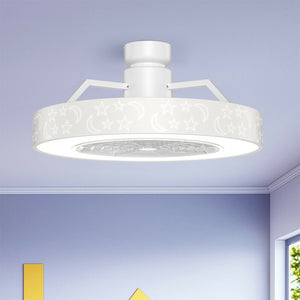 23 Inch Ceiling Fan with LED Light and Remote Control-White view 6