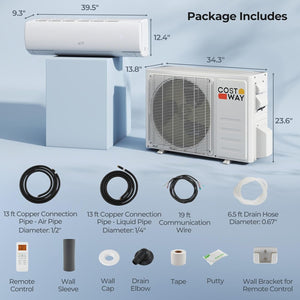 EchoCool Series 23000 BTU 208/230V Mini Split Air Conditioner and Heater Pump System view 2