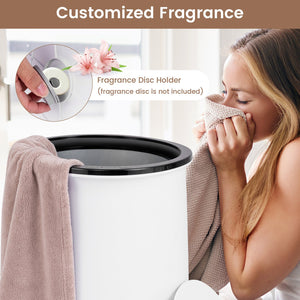 23L Large Luxury Bucket-Style Towel Warmer with Fragrant Disc Holder-Black view 9