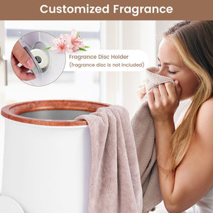 23L Large Luxury Bucket-Style Towel Warmer with Fragrant Disc Holder-Coffee view 9