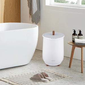 23L Large Luxury Bucket-Style Towel Warmer with Fragrant Disc Holder-White view 2