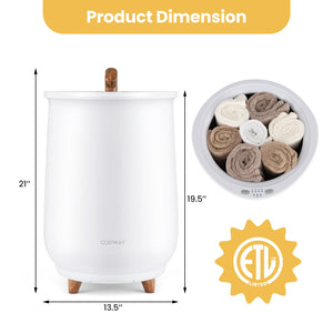 23L Large Luxury Bucket-Style Towel Warmer with Fragrant Disc Holder-White view 5