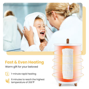 23L Large Luxury Bucket-Style Towel Warmer with Fragrant Disc Holder-White view 8