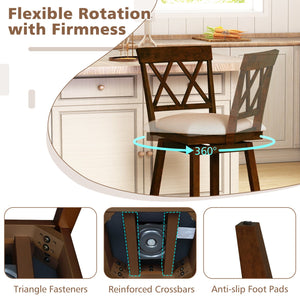 24 Inch Counter Height Barstools Set of 4 with Backrest and Upholstered Seat Cushion-29 inch view 8