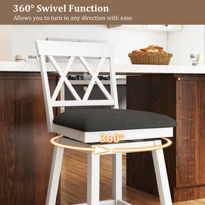 24 Inch Counter Height Barstools with Backrest and Upholstered Seat Cushion for Kitchen Dining Room-24 Inch view 5