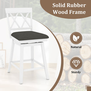 24 Inch Counter Height Barstools with Backrest and Upholstered Seat Cushion for Kitchen Dining Room-24 Inch view 7