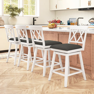 24 Inch Counter Height Barstools with Backrest and Upholstered Seat Cushion for Kitchen Dining Room-24 Inch view 9