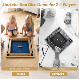 24 Inch Extra-Large Shut The Box Game for 2-4 Players view 8