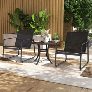 24 Inch Patio Side Table with Adjustable Footpads for Poolside Backyard Balcony-Rustic Brown view 3