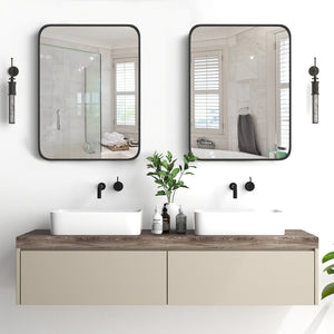 24 x 32 Inch Minimalist Wall Mounted Rectangle Mirror view 6