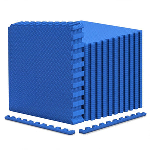 24Tiles 1/2 inches Puzzle Exercise Floor Mats-Blue view 4