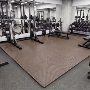 24Tiles 1/2 inches Puzzle Exercise Floor Mats-Brown view 2