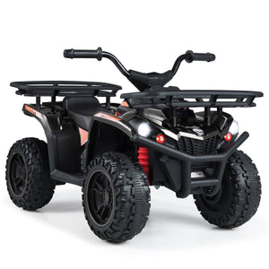 24V Electric Ride On Quad with LED Headlights-Black