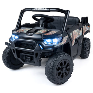 24V Ride On Dump Truck Car Off-Road with Remote Control and Music-Black view 3